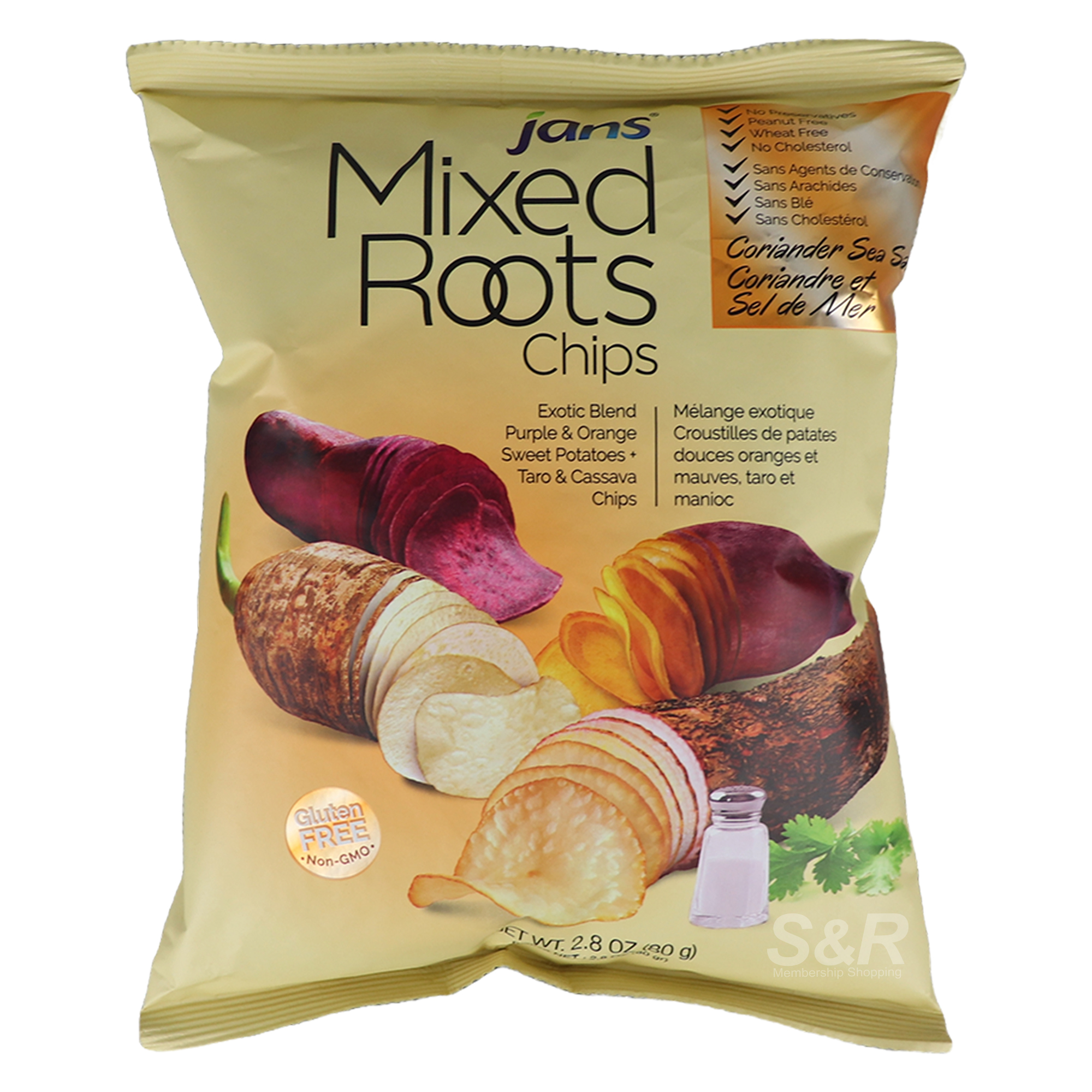 Jans Mixed Roots Chips 80g Jans Mixed Roots Chips 80g